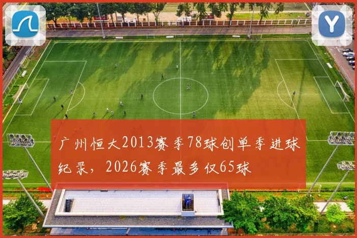 广州恒大2013赛季78球创单季进球纪录，2026赛季最多仅65球